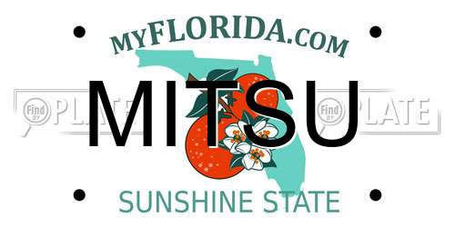 MITSU Florida License Plate