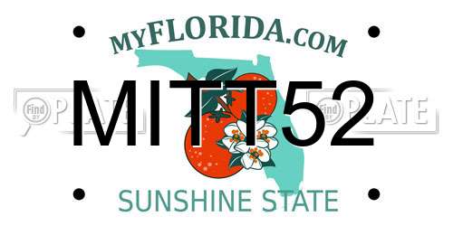 MITT52 Florida License Plate