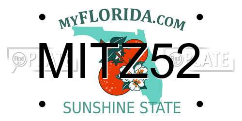 MITZ52 Florida License Plate