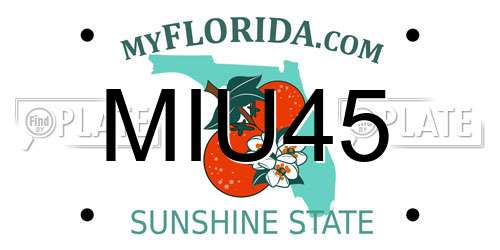 MIU45 Florida License Plate