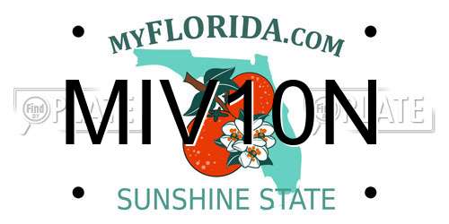MIV10N Florida License Plate