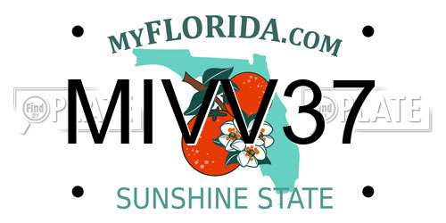 MIVV37 Florida License Plate