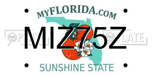 MIZ75Z Florida License Plate