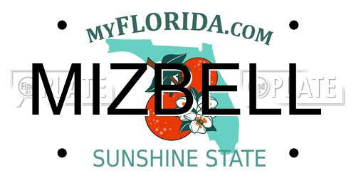MIZBELL Florida License Plate