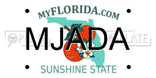 MJADA Florida License Plate