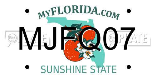 MJFQ07 Florida License Plate