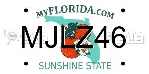 MJLZ46 Florida License Plate