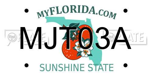 MJT03A Florida License Plate
