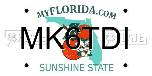 MK6TDI Florida License Plate
