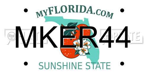 MKER44 Florida License Plate