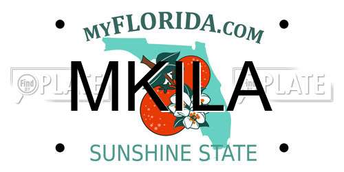 MKILA Florida License Plate