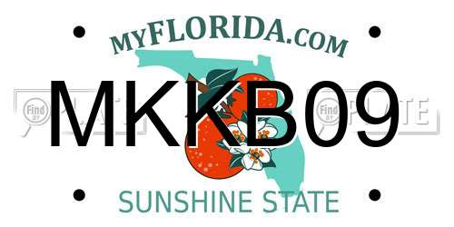 MKKB09 Florida License Plate