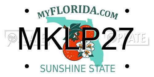 MKLP27 Florida License Plate