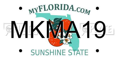 MKMA19 Florida License Plate