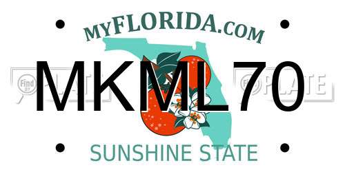 MKML70 Florida License Plate