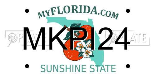 MKPI24 Florida License Plate