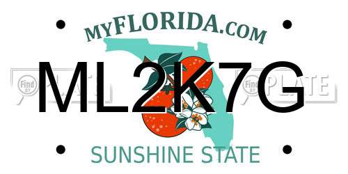ML2K7G Florida License Plate