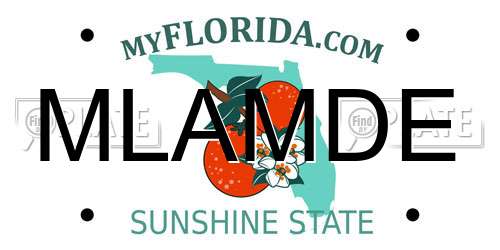 MLAMDE Florida License Plate