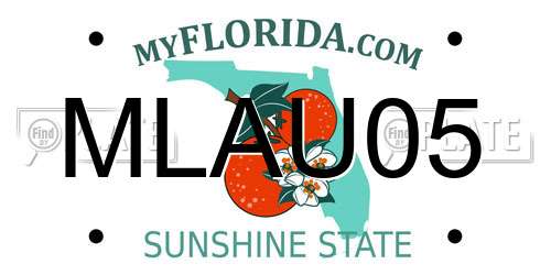 MLAU05 Florida License Plate