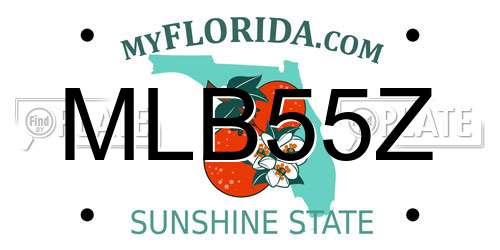 MLB55Z Florida License Plate