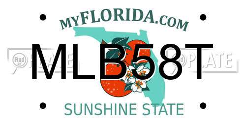 MLB58T Florida License Plate