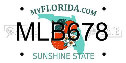 MLB678 Florida License Plate