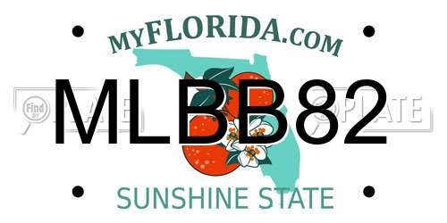MLBB82 Florida License Plate