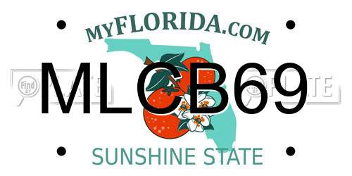 MLCB69 Florida License Plate