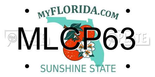 MLCP63 Florida License Plate