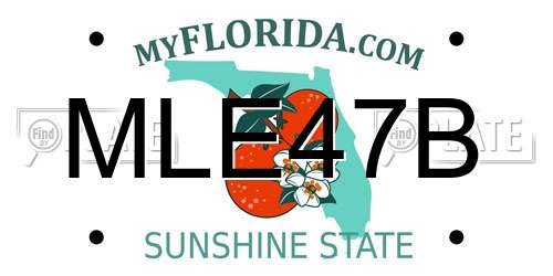 MLE47B Florida License Plate
