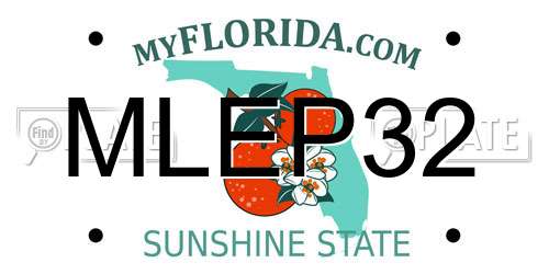 MLEP32 Florida License Plate