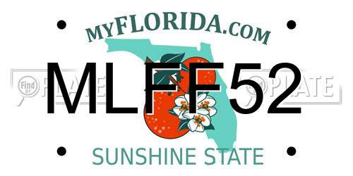 MLFF52 Florida License Plate