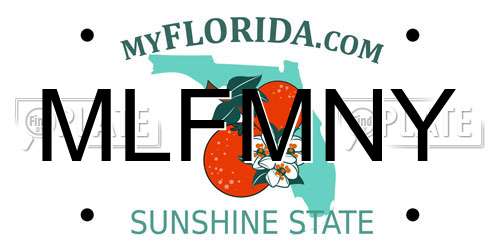 MLFMNY Florida License Plate