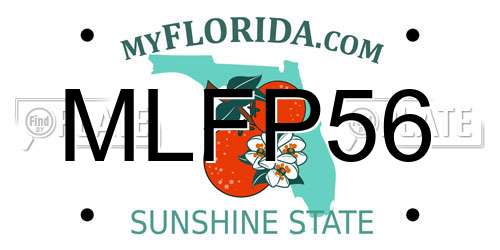 MLFP56 Florida License Plate