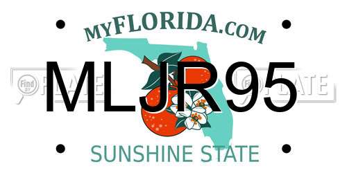 MLJR95 Florida License Plate