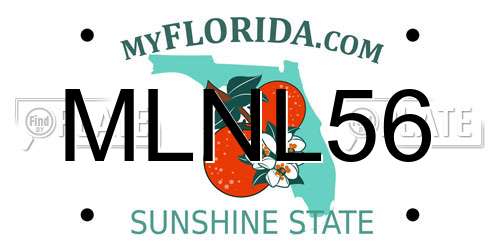 MLNL56 Florida License Plate