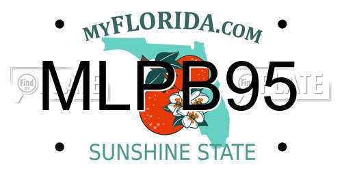 MLPB95 Florida License Plate