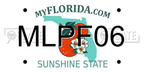 MLPF06 Florida License Plate
