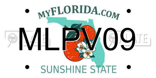 MLPV09 Florida License Plate