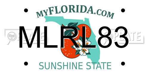 MLRL83 Florida License Plate