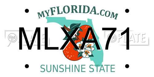 MLXA71 Florida License Plate