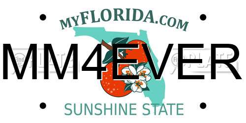 MM4EVER Florida License Plate