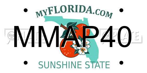 MMAP40 Florida License Plate