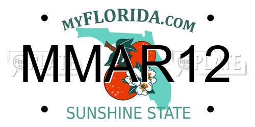 MMAR12 Florida License Plate