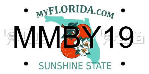 MMBY19 Florida License Plate