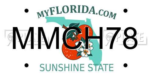 MMCH78 Florida License Plate