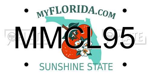 MMCL95 Florida License Plate