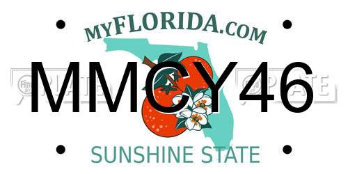 MMCY46 Florida License Plate