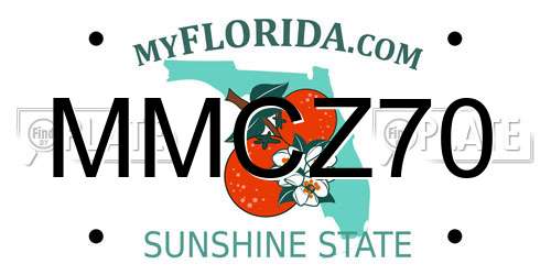 MMCZ70 Florida License Plate