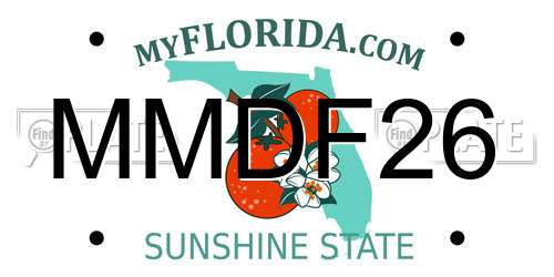 MMDF26 Florida License Plate